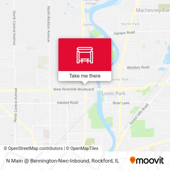 Mapa de N Main @ Bennington-Nwc-Inbound