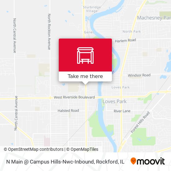 N Main @ Campus Hills-Nwc-Inbound map