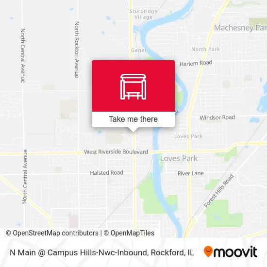 Mapa de N Main @ Campus Hills-Nwc-Inbound