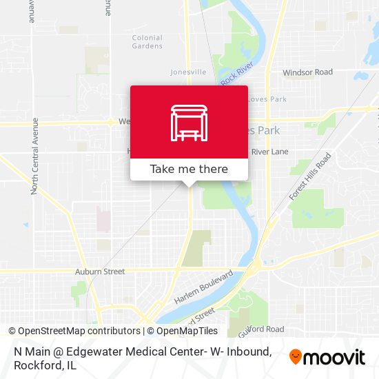 N Main @ Edgewater Medical Center- W- Inbound map