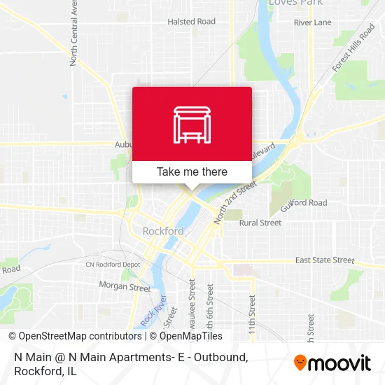 Mapa de N Main @ N Main Apartments- E - Outbound