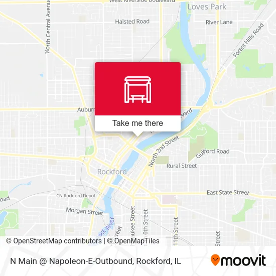 Mapa de N Main @ Napoleon-E-Outbound
