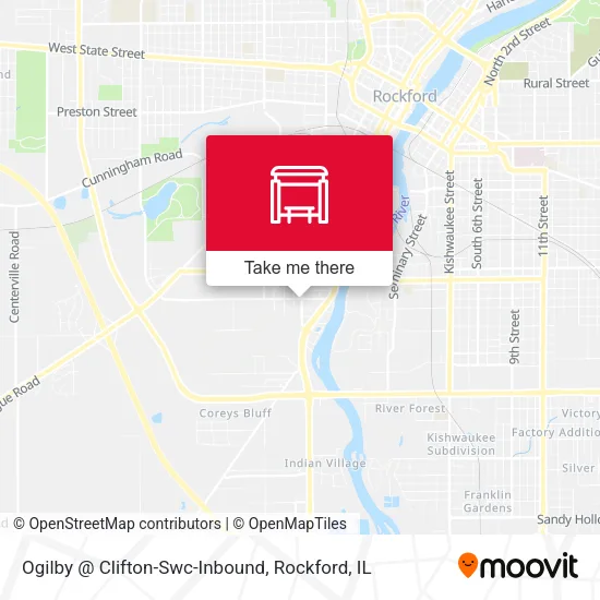 Mapa de Ogilby @ Clifton-Swc-Inbound