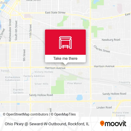 Mapa de Ohio Pkwy @ Seward-W-Outbound