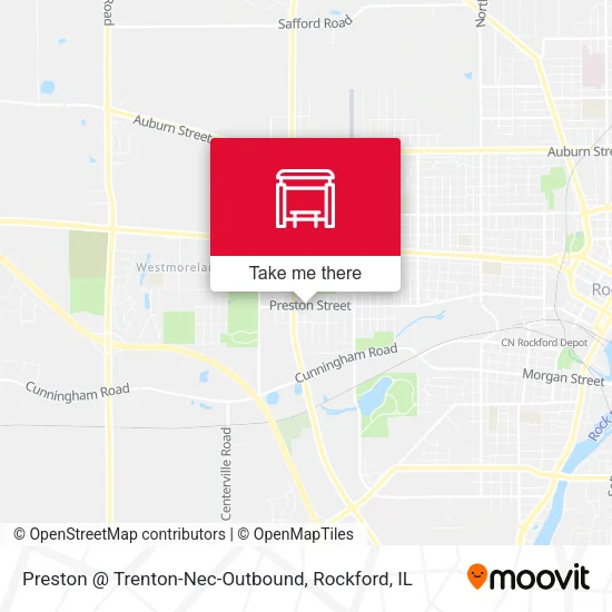 Mapa de Preston @ Trenton-Nec-Outbound