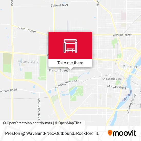 Mapa de Preston @ Waveland-Nec-Outbound