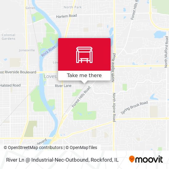 River Ln @ Industrial-Nec-Outbound map