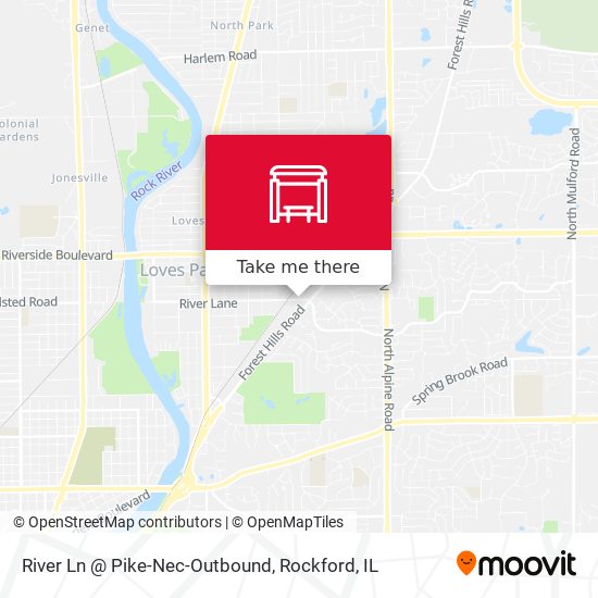River Ln @ Pike-Nec-Outbound map