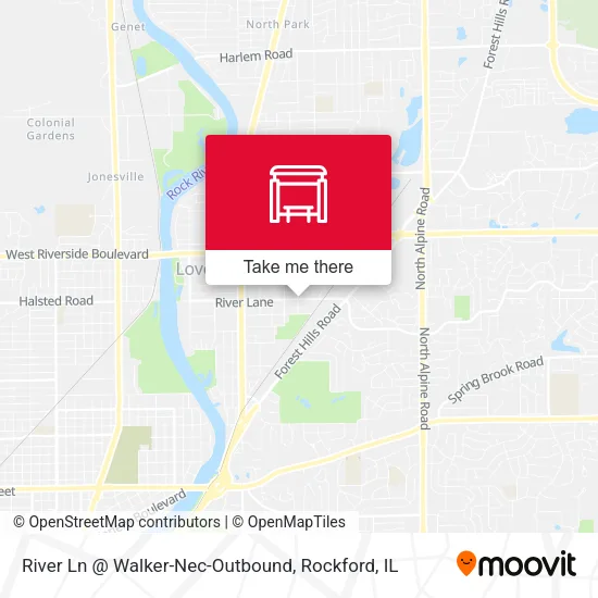 Mapa de River Ln @ Walker-Nec-Outbound