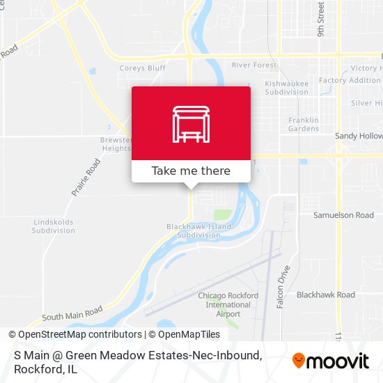 S Main @ Green Meadow Estates-Nec-Inbound map