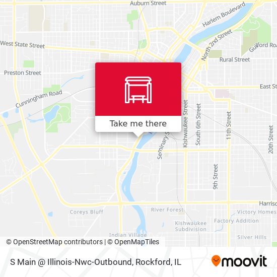 S Main @ Illinois-Nwc-Outbound map