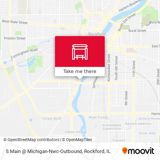 S Main @ Michigan-Nwc-Outbound map