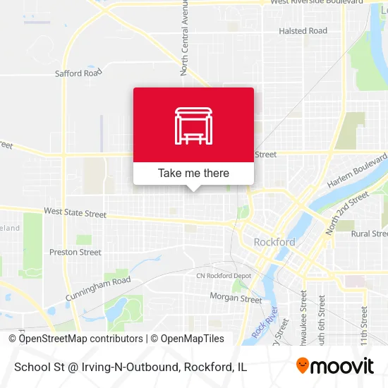 Mapa de School St @ Irving-N-Outbound