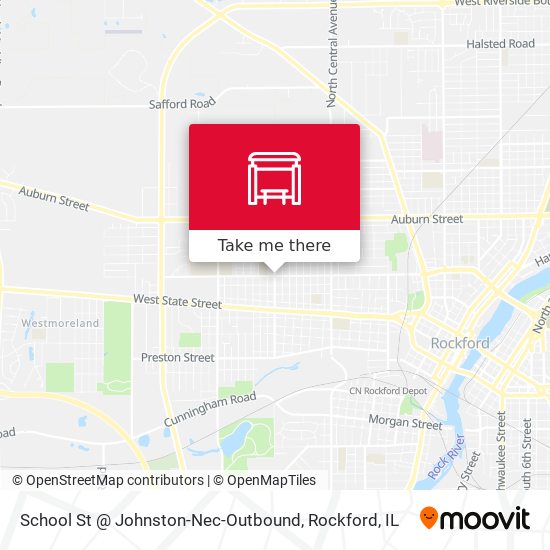 Mapa de School St @ Johnston-Nec-Outbound