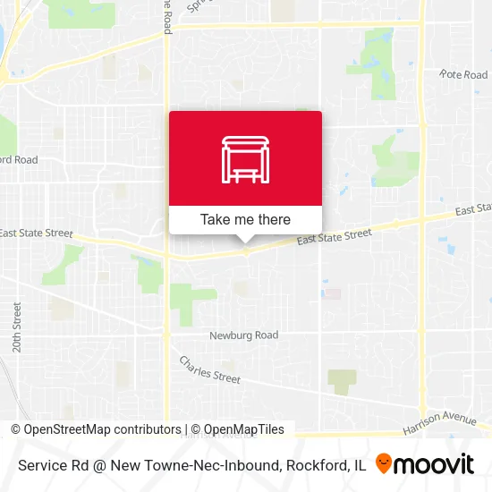 Mapa de Service Rd @ New Towne-Nec-Inbound
