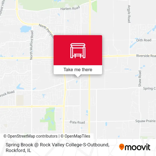 Mapa de Spring Brook @ Rock Valley College-S-Outbound