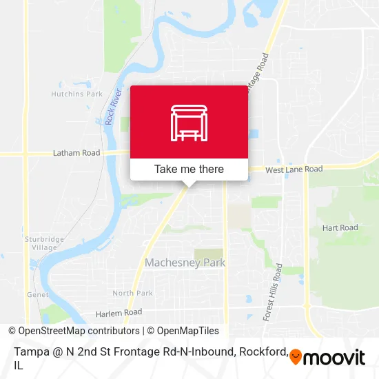 Mapa de Tampa @ N 2nd St Frontage Rd-N-Inbound