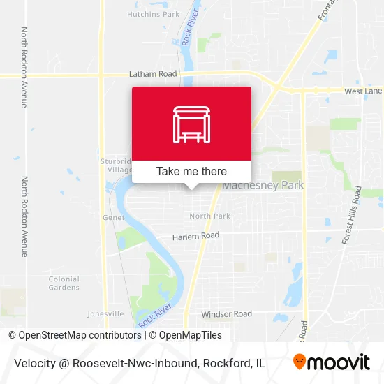 Mapa de Velocity @ Roosevelt-Nwc-Inbound