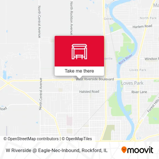 Mapa de W Riverside @ Eagle-Nec-Inbound