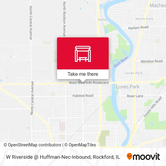 Mapa de W Riverside @ Huffman-Nec-Inbound
