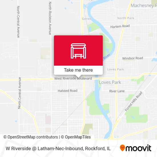 Mapa de W Riverside @ Latham-Nec-Inbound