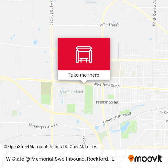 Mapa de W State @ Memorial-Swc-Inbound