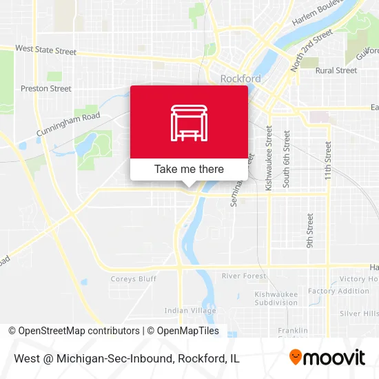 Mapa de West @ Michigan-Sec-Inbound