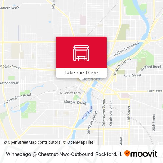 Mapa de Winnebago @ Chestnut-Nwc-Outbound