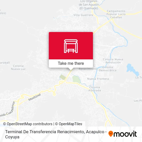 Mapa de Terminal De Transferencia Renacimiento