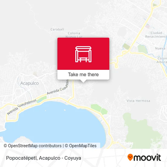Mapa de Popocatépetl