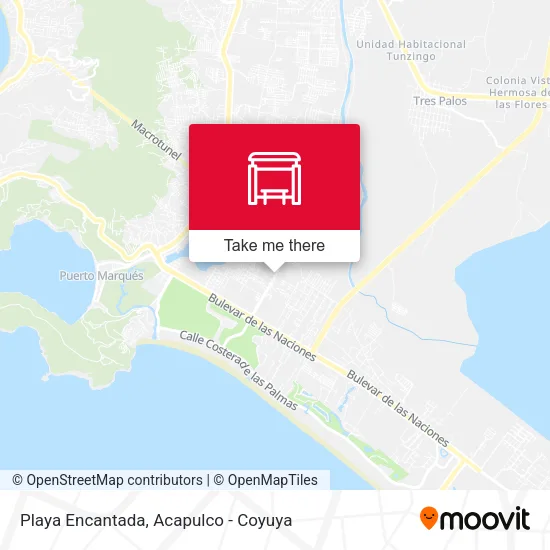 Mapa de Playa Encantada