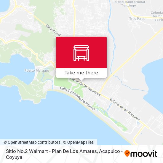 Sitio No.2 Walmart - Plan De Los Amates map