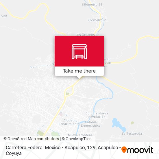 Carretera Federal Mexico - Acapulco, 129 map