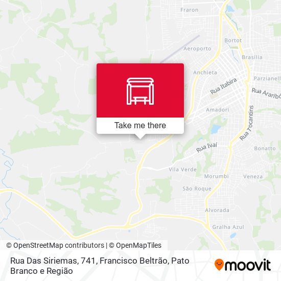 Rua Das Siriemas, 741 map