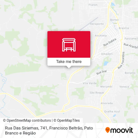 Rua Das Siriemas, 741 map