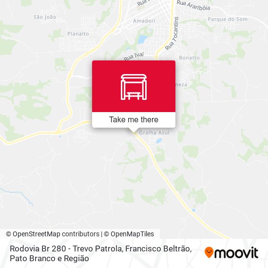 Rodovia Br 280 - Trevo Patrola map