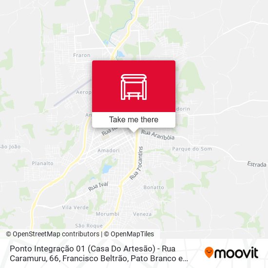 Ponto Integração 01 (Casa Do Artesão) - Rua Caramuru, 66 map