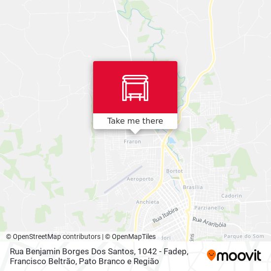 Rua Benjamin Borges Dos Santos, 1042 - Fadep map