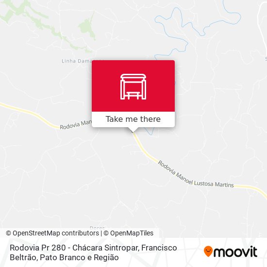 Rodovia Pr 280 - Chácara Sintropar map