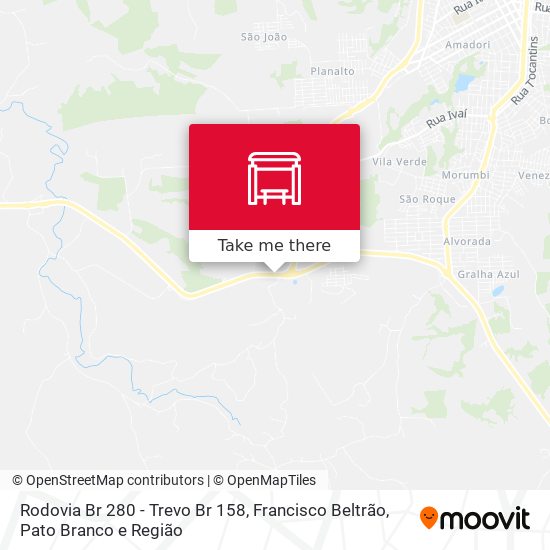 Rodovia Br 280 - Trevo Br 158 map