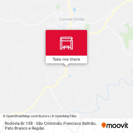 Rodovia Br 158 - São Cristóvão map