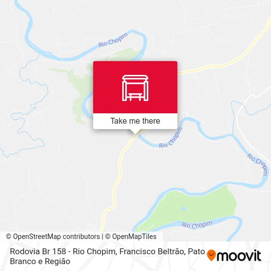 Rodovia Br 158 - Rio Chopim map