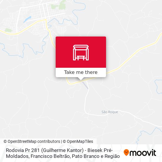 Rodovia Pr 281 (Guilherme Kantor) - Biesek Pré-Moldados map