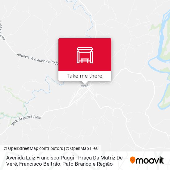 Avenida Luiz Francisco Paggi - Praça Da Matriz De Verê map