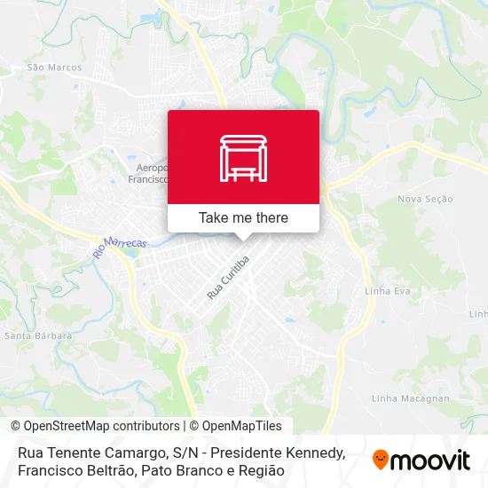 Rua Tenente Camargo, S / N - Presidente Kennedy map