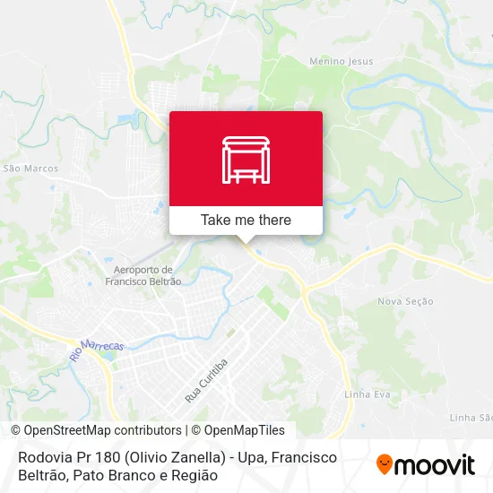 Rodovia Pr 180 (Olivio Zanella) - Upa map