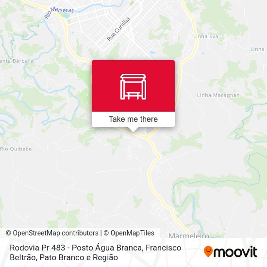 Rodovia Pr 483 - Posto Água Branca map