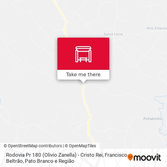Rodovia Pr 180 (Olivio Zanella) - Cristo Rei map