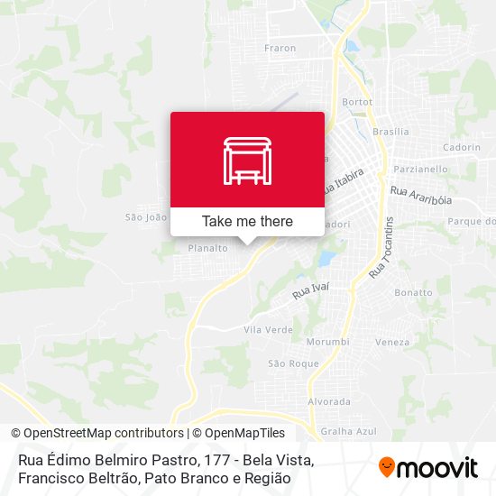 Rua Édimo Belmiro Pastro, 177 - Bela Vista map