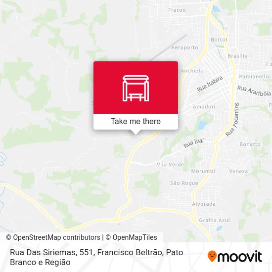 Rua Das Siriemas, 551 map